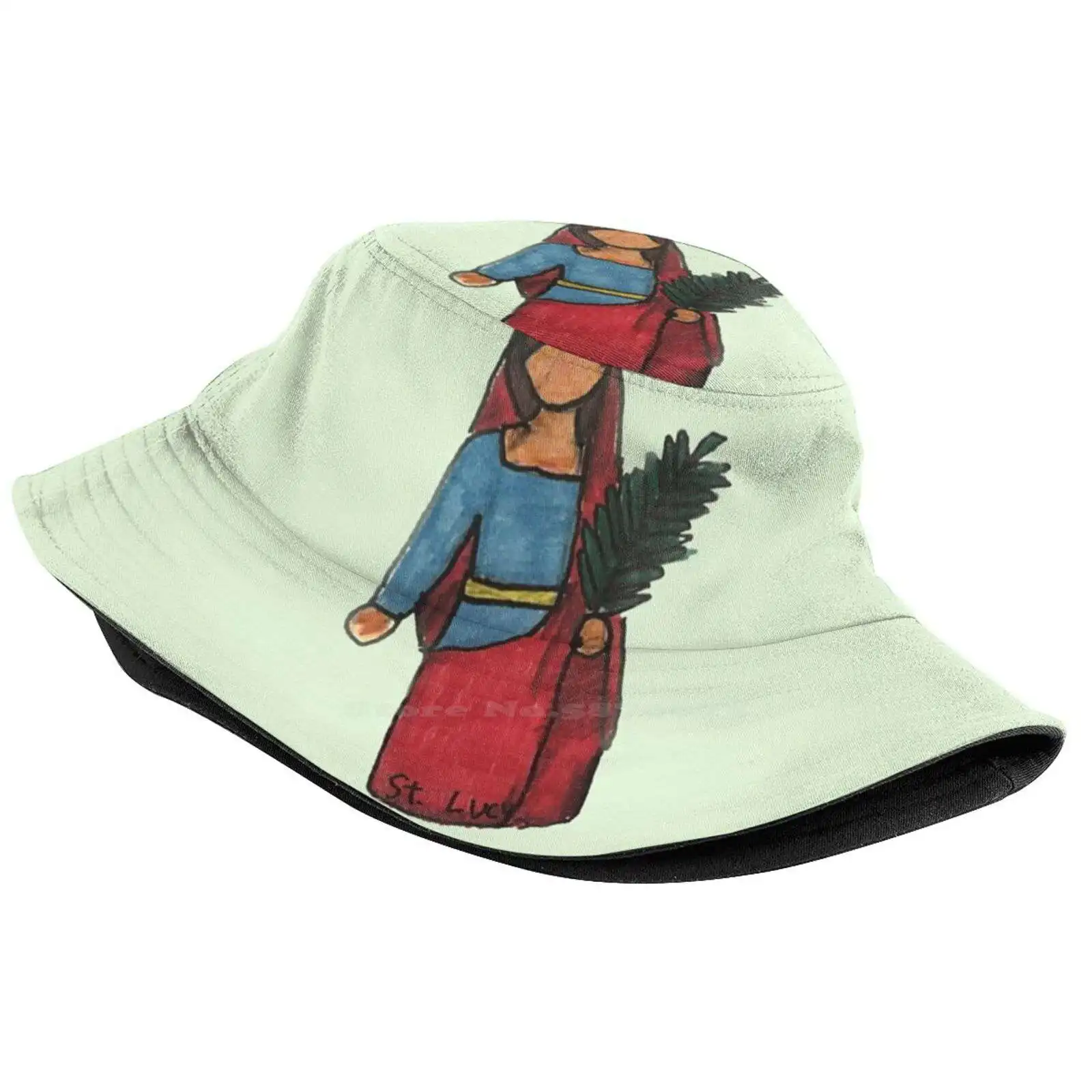 St. Lucy Fisherman's Hat Bucket Hats Caps Catholic St Lucy Saint Lucy Prayer Saints Christian Faith