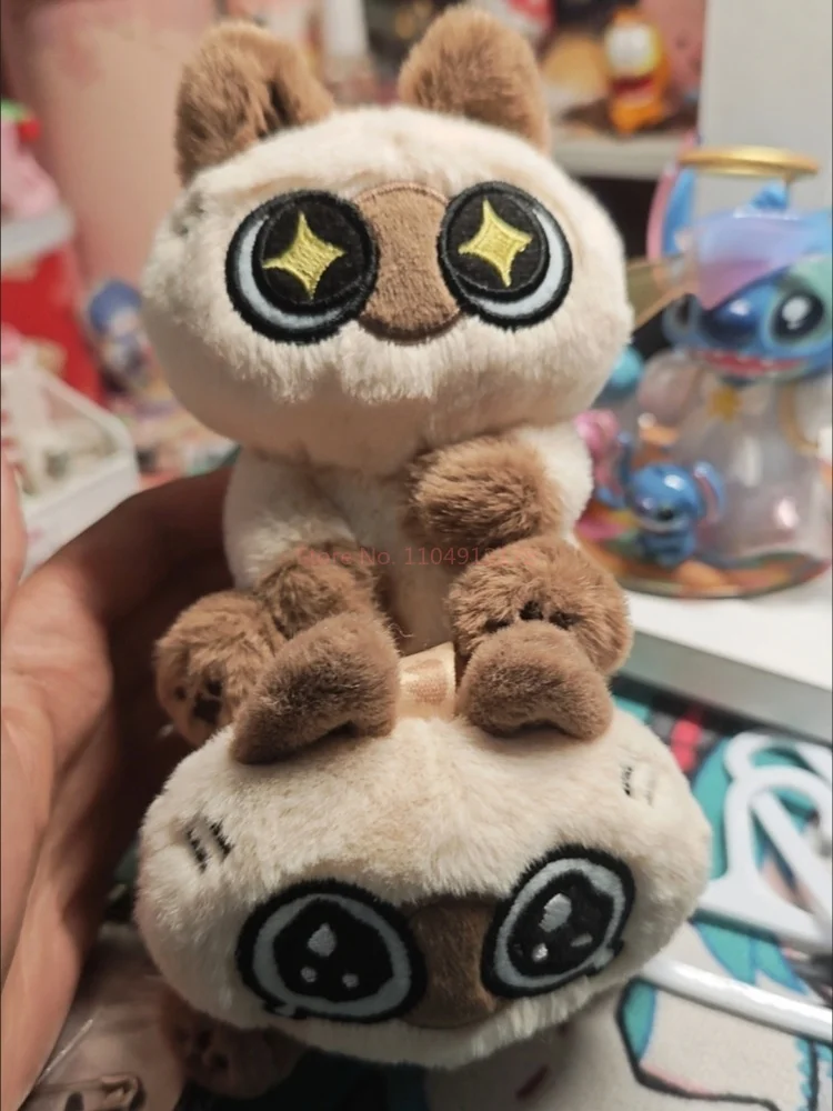 Oryginalna pluszowa lalka Azukisan, uroczy kreskówkowy model kota syjamskiego, anime, gadżet, brelok do plecaka, zawieszka, dekoracja, kawaii, prezent na Boże Narodzenie.