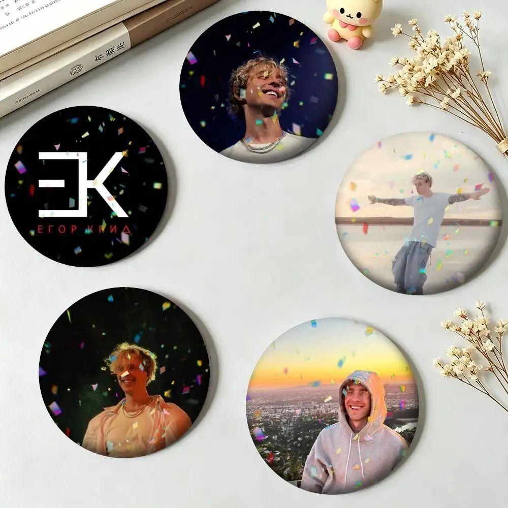 P-Popular Russian Hip Hop Star Egor Kreed  25 32 44 58 75mm Badges Personalized Round Brooches Pins Accessory Gift