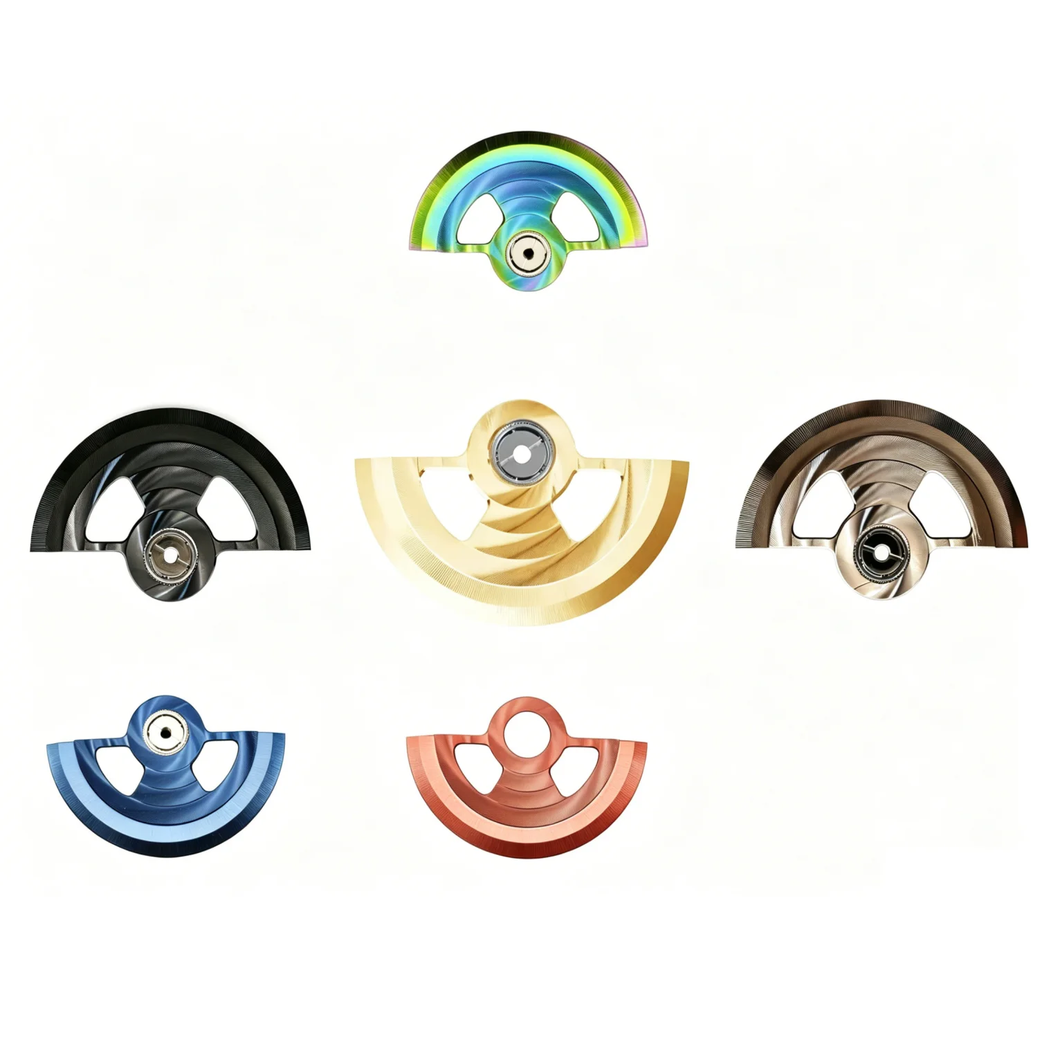 Modified Circular Pattern Oscillating Weight Rotors for NH35 Mechanical Movement Watch Repair Parts Multiple Colors Available