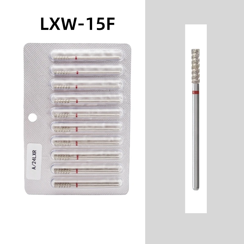10Pcs Tornado Flamme Diamant Nagel Bohrer Feine & Mittlere Körnung Größe Maniküre Schneider Rotary Grat Bohrer Zubehör Spirale nagel Werkzeug