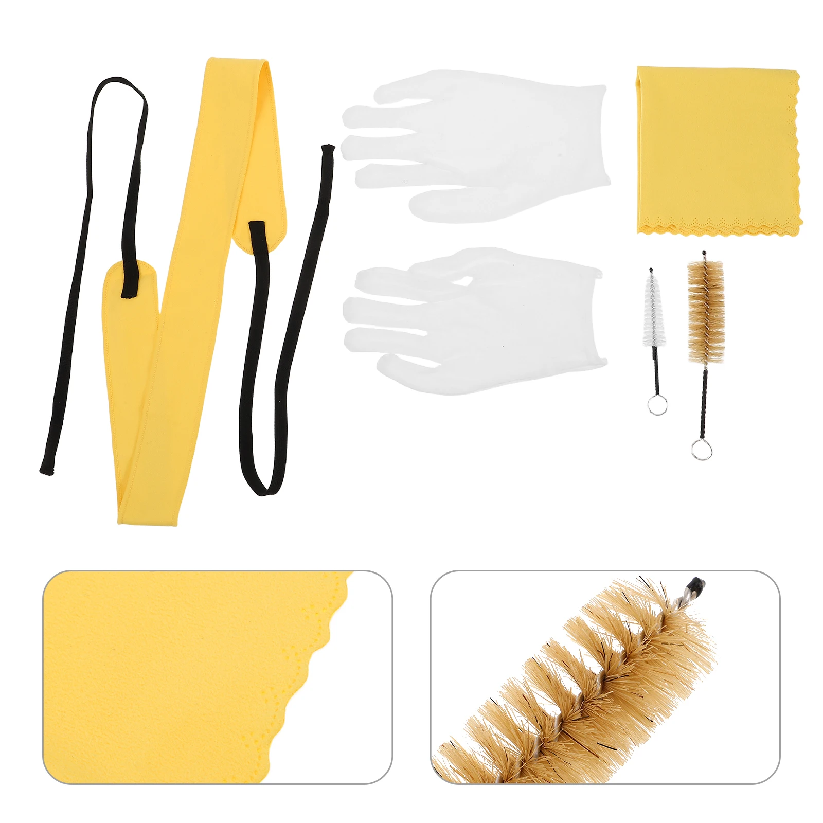 

1 set Musical Instrument Kit for Saxophone Flute Mouthpiece Brush Cloth Swab Brass Woodwind Tools Alto Saxophone Kit Woodwind