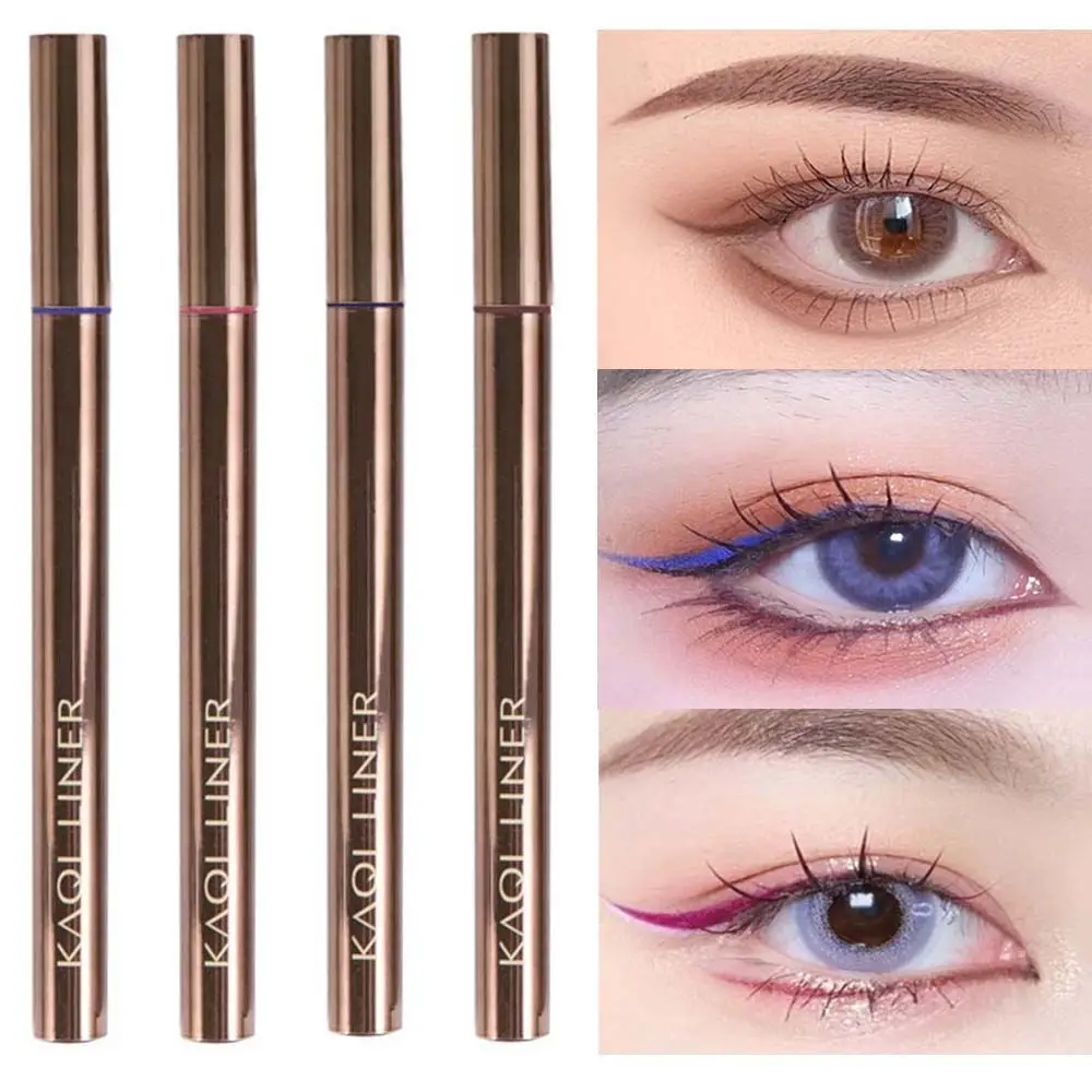 Vrouwen Waterdichte Make-Up Tools Niet-Vlekvrije Oliebestendige Gladde Eyeliner Kleur Vloeibare Eyeliner Pen Oogmake-Up