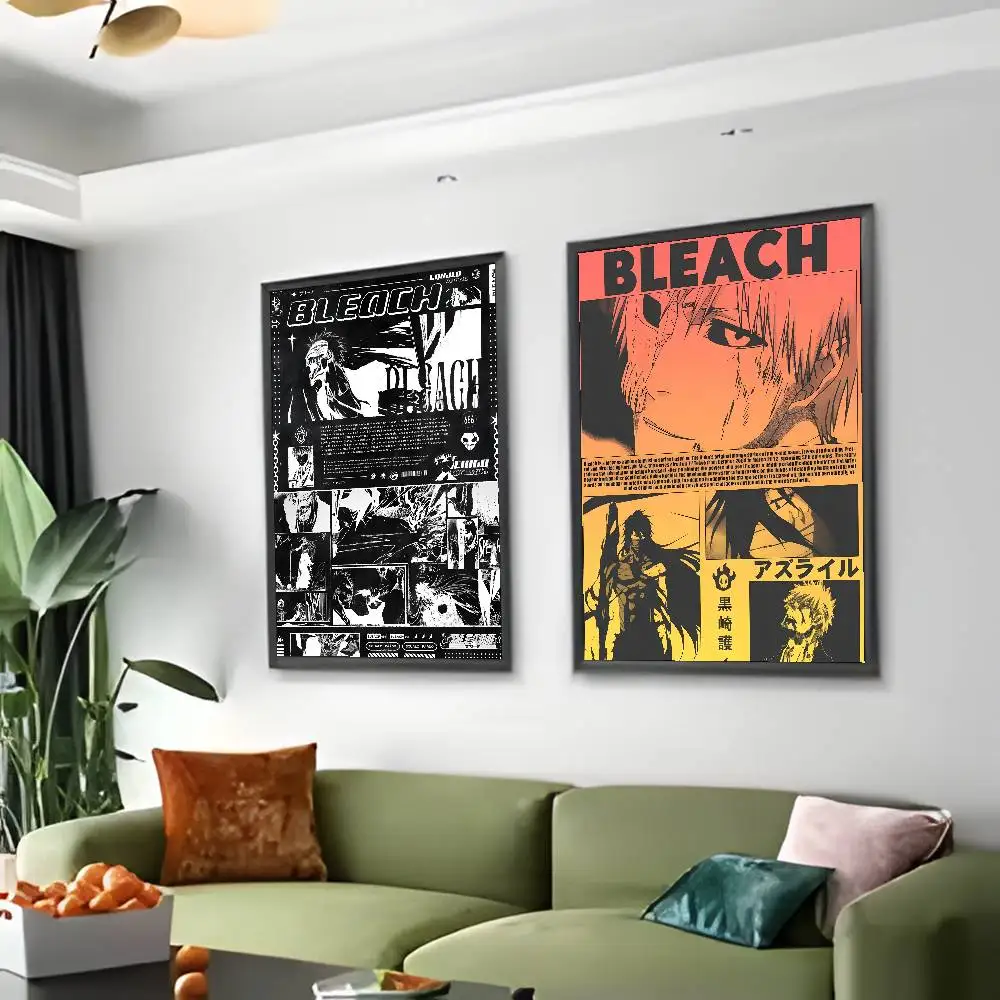 1 قطعة ANIMEb-Bleach أنيمي المشارك الفن اللوحة المشارك مع المطبوعات غرفة نوم المنزل غرفة المعيشة الديكور هدية #5