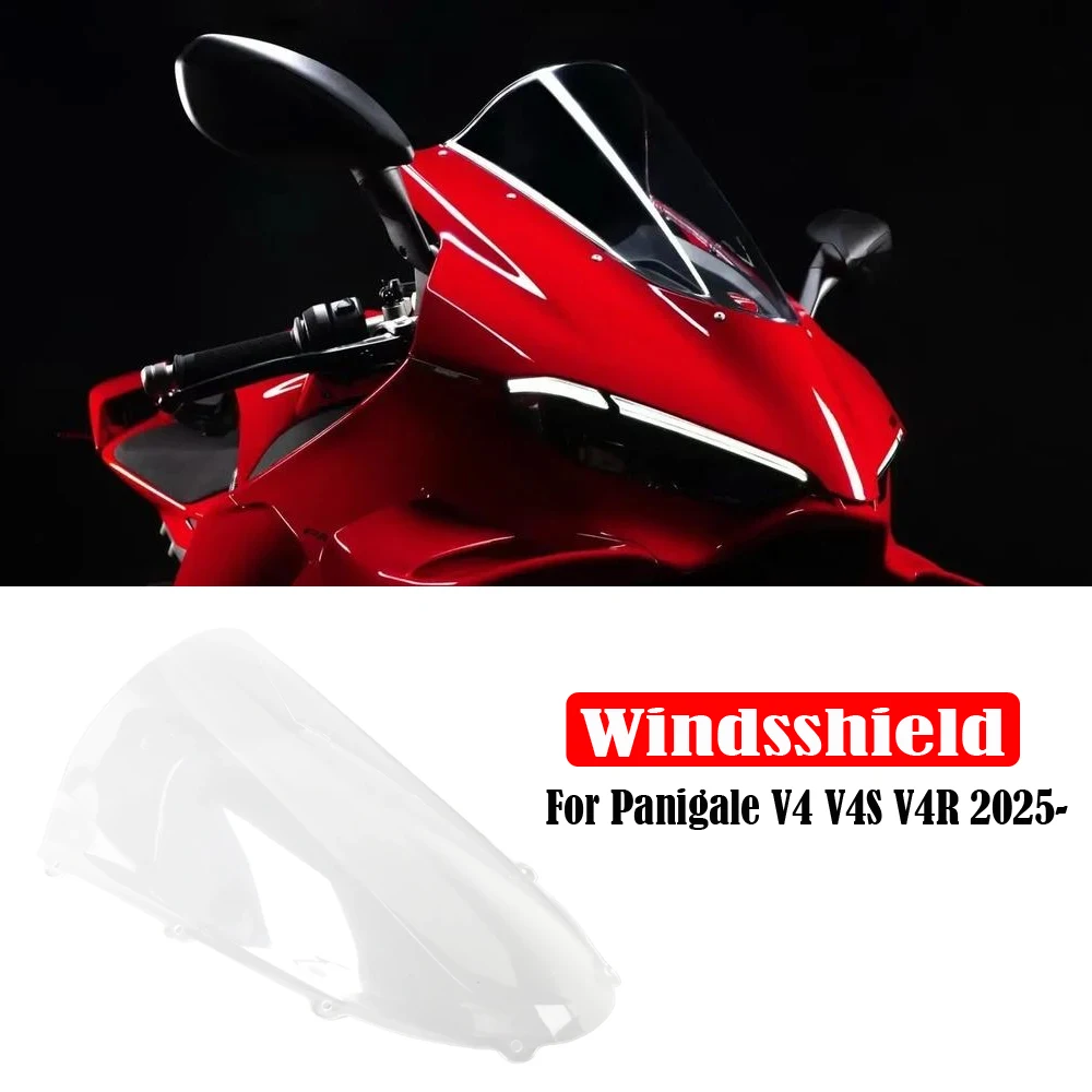 For Ducati Panigale V4 V4S V4R 2025-Motorcycle Windshield Windscreen Screen Protector Fairing Deflector Height Wind Deflector