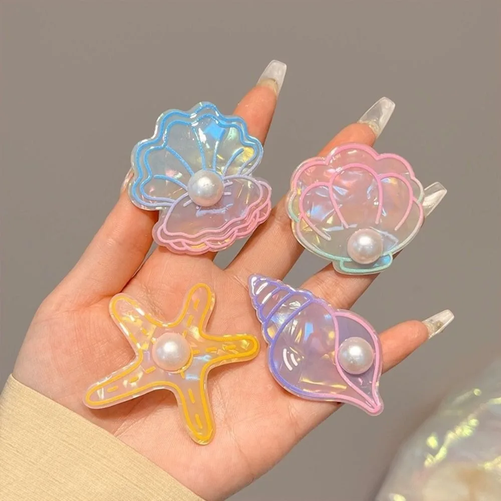 Elegant Conch Starfish Hair Clip Hair Accessories Pearl Shell Hair Clip Hair Ornaments Hairpin Sweet Barrettes Daily Life