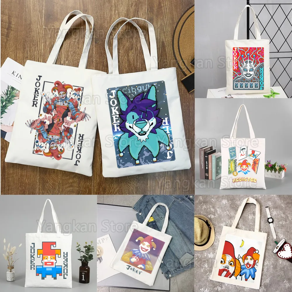 

Balatro Shopping Bag Print Original Design White Unisex Fashion Travel Canvas Bags