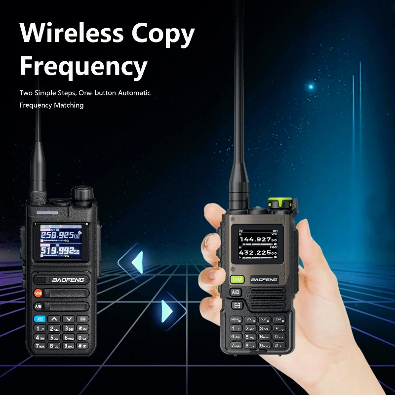 BF-K61 Pro Baofeng اسلكية تخاطب UHF VHF نسخة لاسلكية تردد متعدد الموجات 640CH نوع C شاحن #5