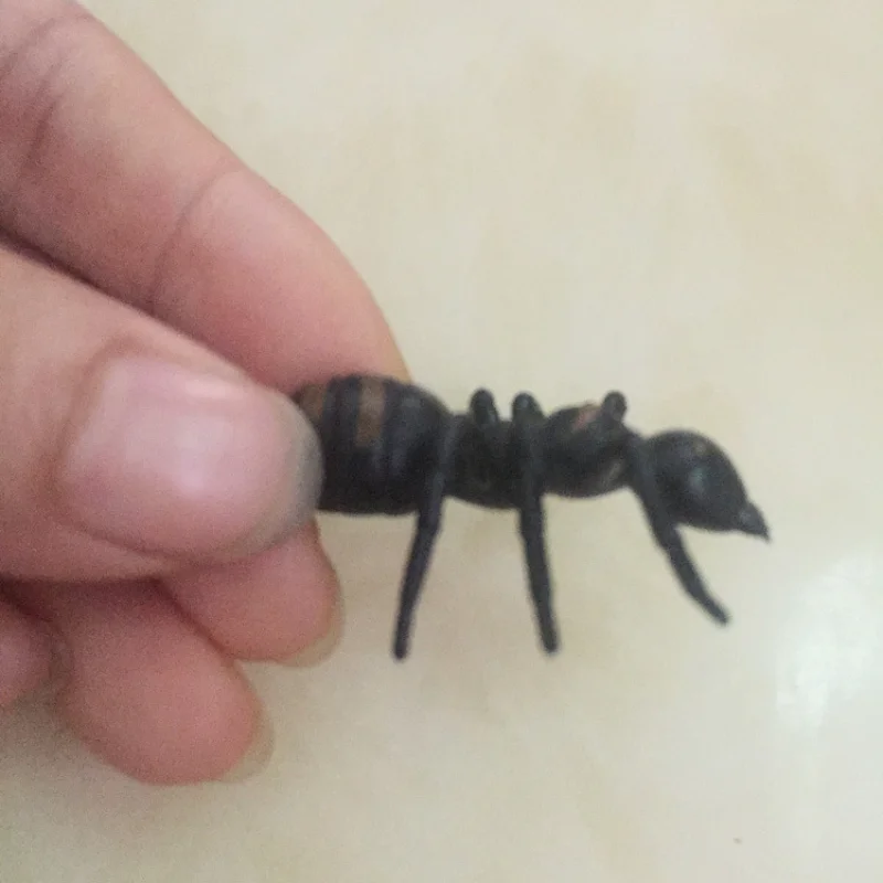 10 Uds. Novedad de Halloween, juguete de hormiga gigante falsa, broma realista divertida, modelo de insecto, juguetes creativos de la interacción de parodia aterradora de los Inocentes