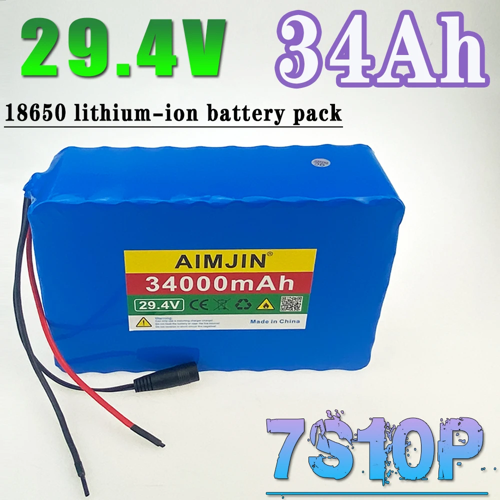 

7S10P 29.4V 34000mAh Li-ionRechargeable Battery Pack Built in BMSSuitable for Electric Bicycles Battery +29.4V Charger