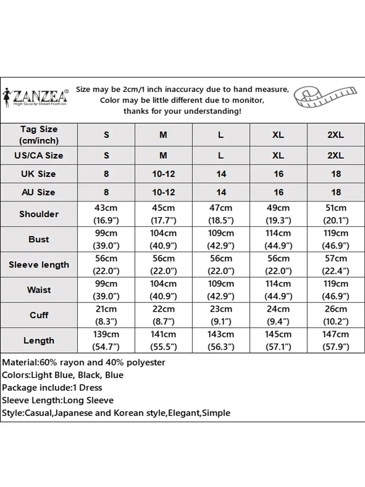 2025 ZANZEA Moda Autunno Camicia Abito Donna Elegante Risvolto Collo Manica Lunga Robe Maxi Abiti Ufficio Vestito Estivo Split Hem Abiti