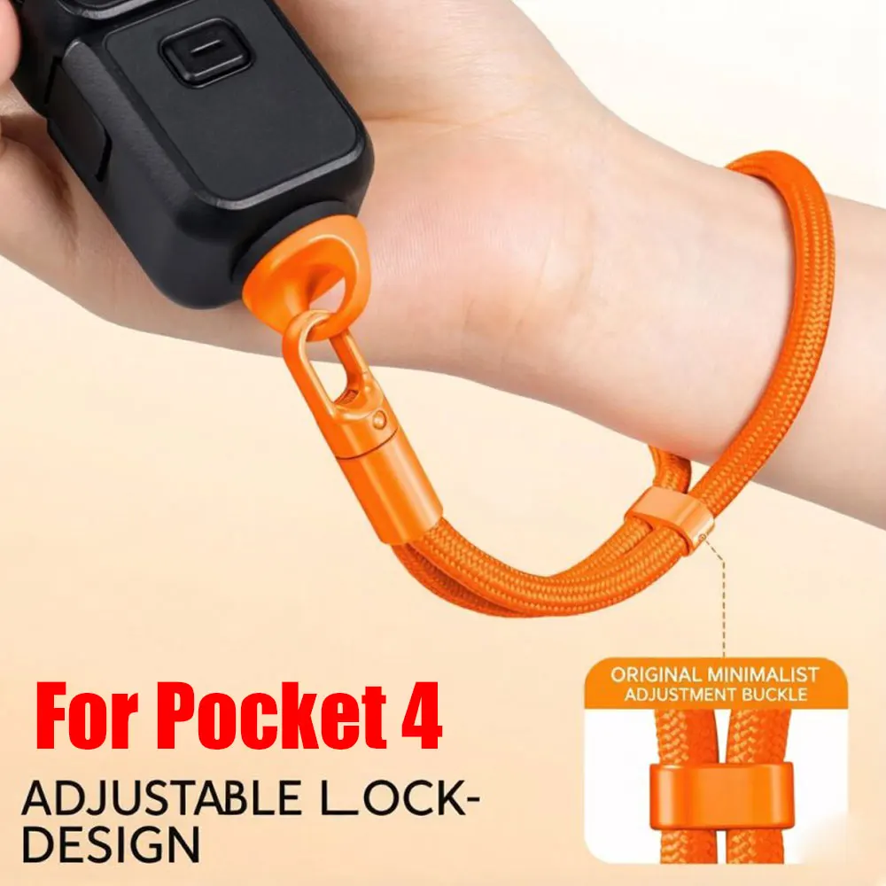 For DJI Osmo Pocket 4 Anti-loss Wrist Strap Handheld Gimbal Anti-Drop Lanyard Quick-Release Action Camera Accessoroies