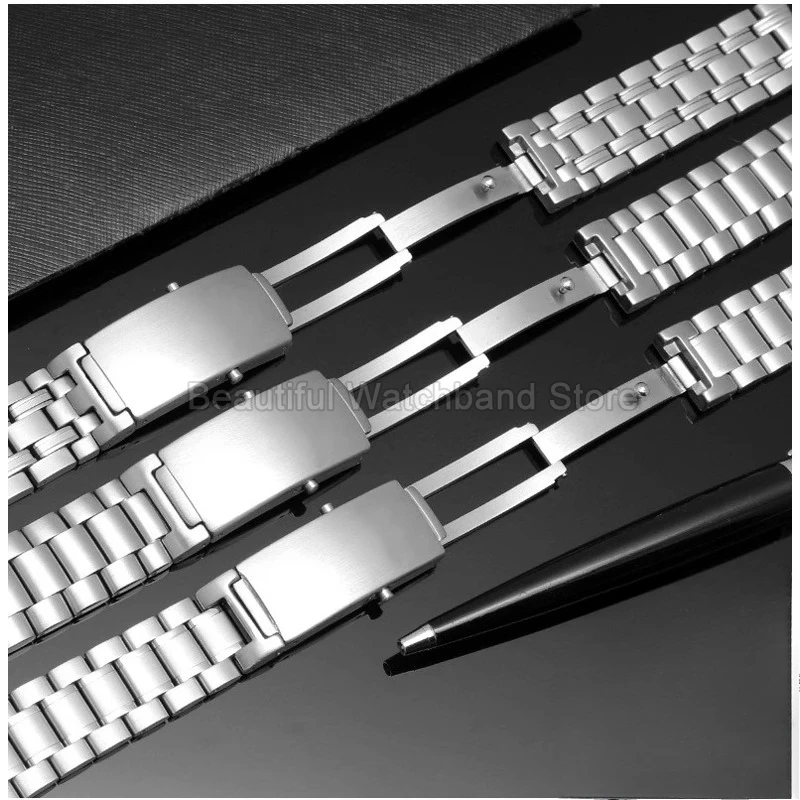 لساعة أوميغا سيماستر 300 600 الفاخرة من الفولاذ، حواف ناعمة متينة لراحة المعصم، مشبك خاص قابل للطي