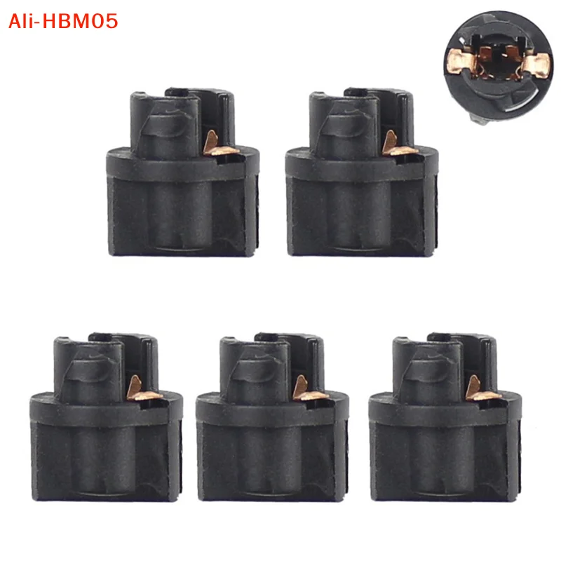 (HB05)5PCS Signal Lamp T5 Led Twist Socket Instrument Panel Cluster Socket Lamp Holder Base T5 Socket Car Bulbs Base