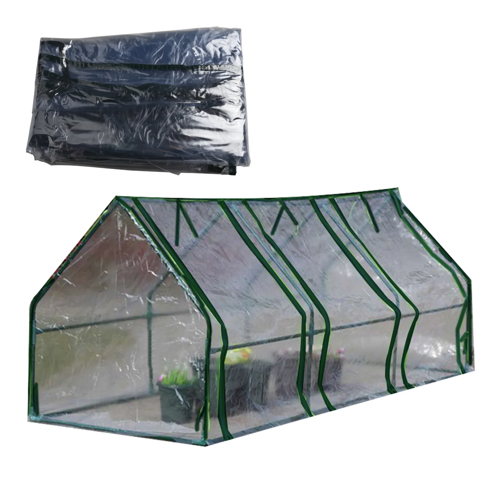 With Cover Provide Outdoor Cover Without Bracket Heat Preservation Flower Bed Galvanized Garden Bed Garden Greenhouse