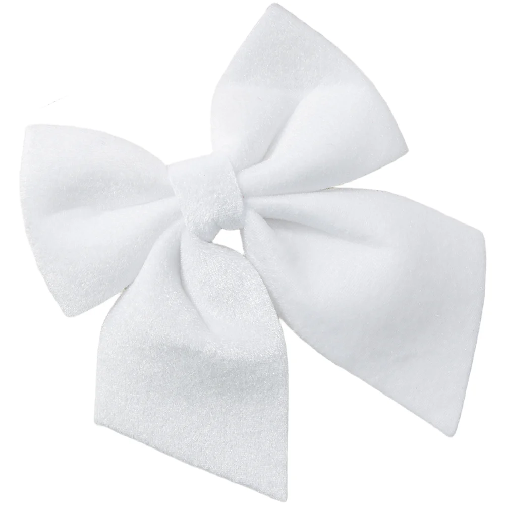 Soft for velvet Bow Ornaments for Christmas For tree Decoration in White Pink Green Red Flannel 19x17cm 15x15cm 11x11cm 9x9cm