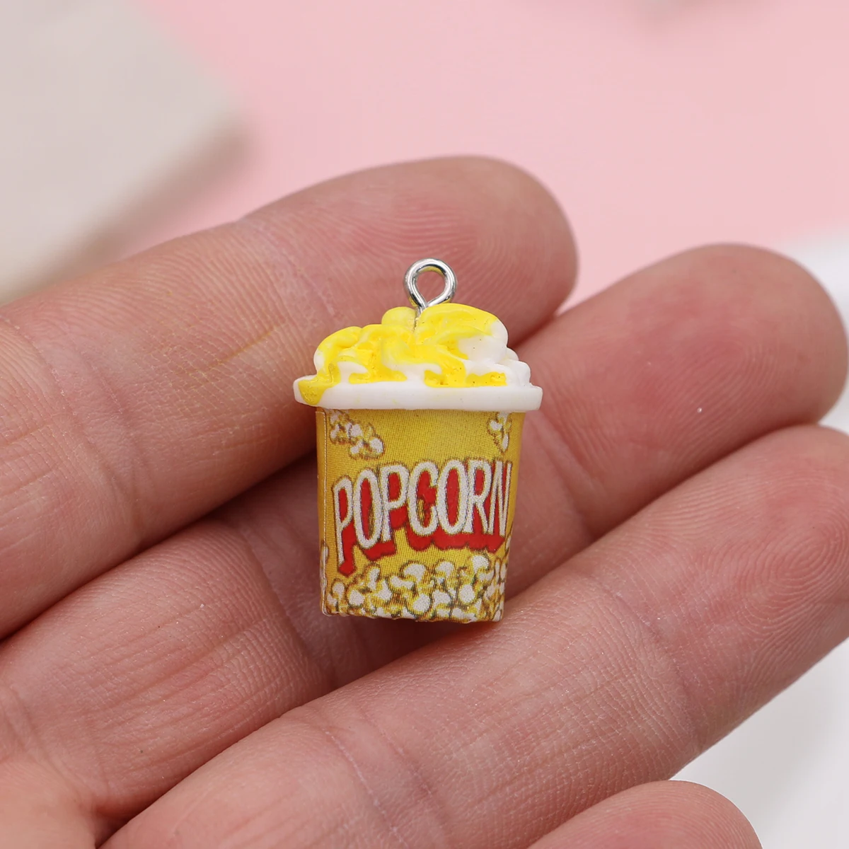 10pcs 3D Resin Popcorn Bucket Charms Pendants for Jewelry Making DIY Handmade Bracelet Necklace Earrings Key Chain Accessories - Image 5