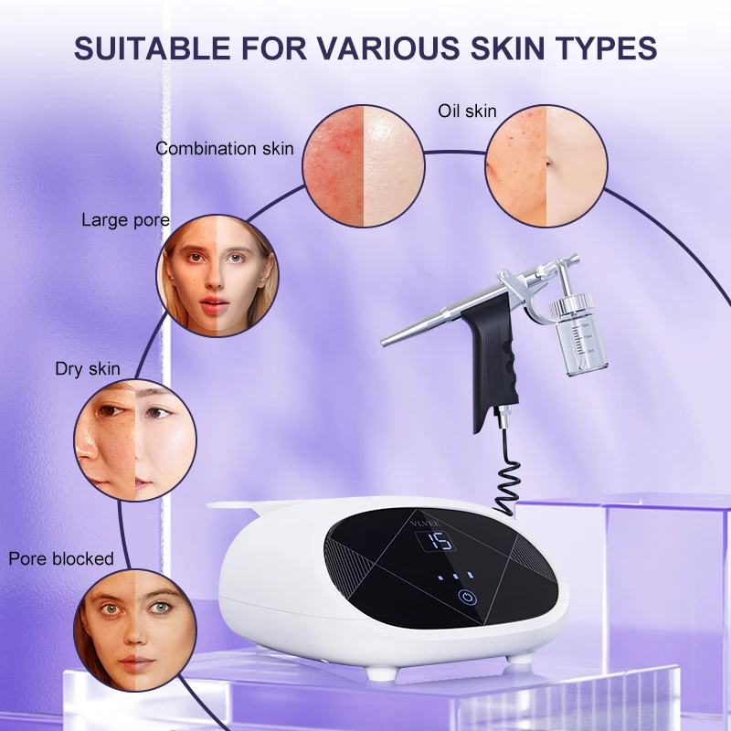 VLVEE Professional Face hydration device 3 Gears High Pressure adjustment Moisturize the skin Desktop handheld spray gun HomeUse