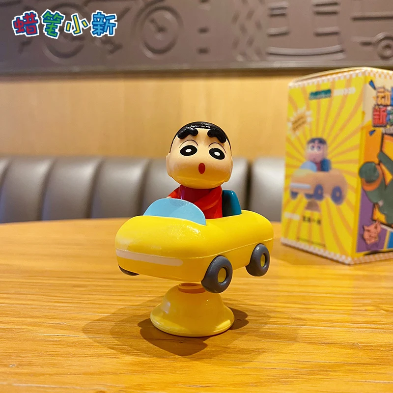 7cm Crayon Shin-Chan Anime Figures Dynamic New Dimension Series Car Central Control Ornament Shake Fighter Girl Toys Fans Gift