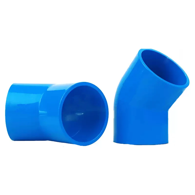 1-10PC 20-110mm Blue PVC Connector 45 Degree Elbow Connector Garden Irrigation Water Pipe Connector Aquarium Adapter