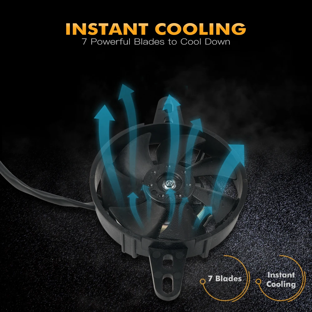 NICECNC For Suzuki DR-Z 400 DRZ400E DRZ400S DRZ400SM RM 125 RM 250 RMZ250 RMZ450 Motorcycle 12V Electric Radiator Cooling Fan - Image 2