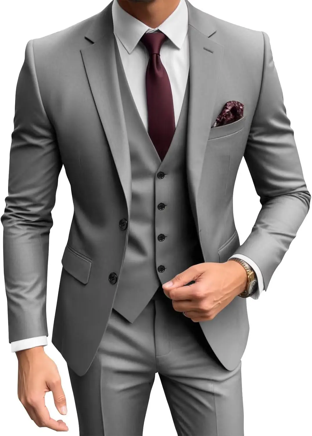 

Men's 3 Piece Suit Slim Fit Suits for Men Wedding Prom Suits Formal Business