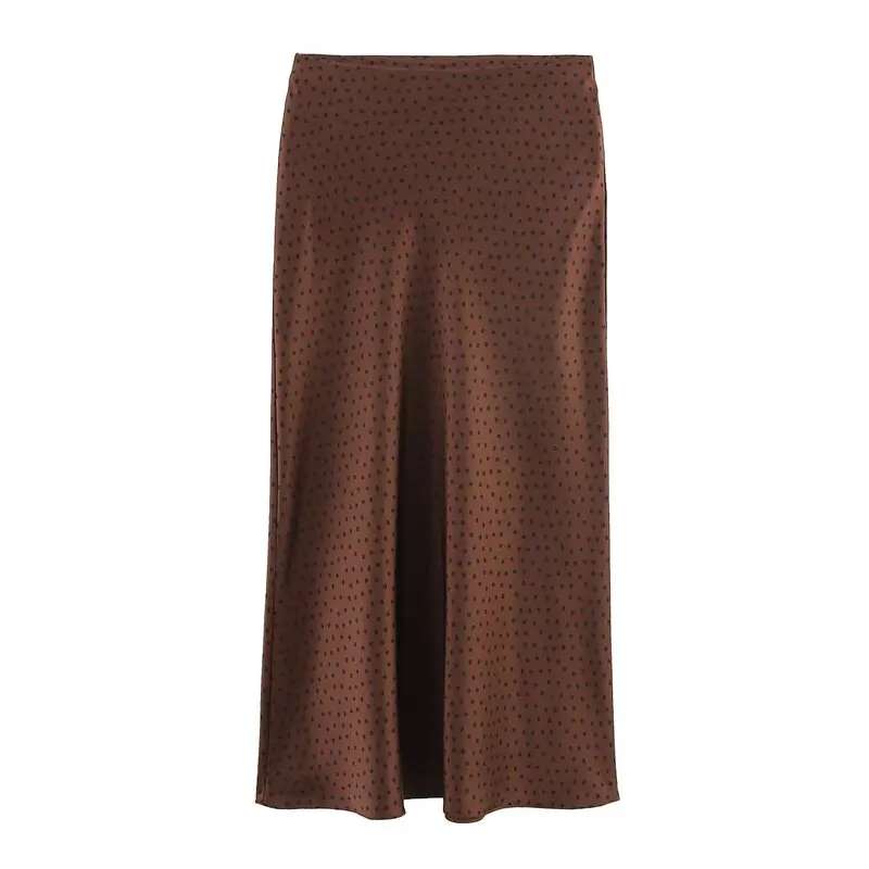 

High Waist Silk Satin Texture Midi Skirt Women's Faion Ci Commute Straight Cut Sle Other Material 00% Other Proc