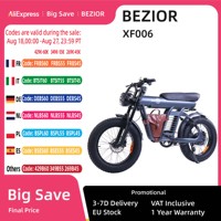 BEZIOR XF006 Electric Bike 1200W Urban road Motor E-Bike 48V 23.2Ah Battery 20*4.0-inch Fat Tires City Electric Bicycle