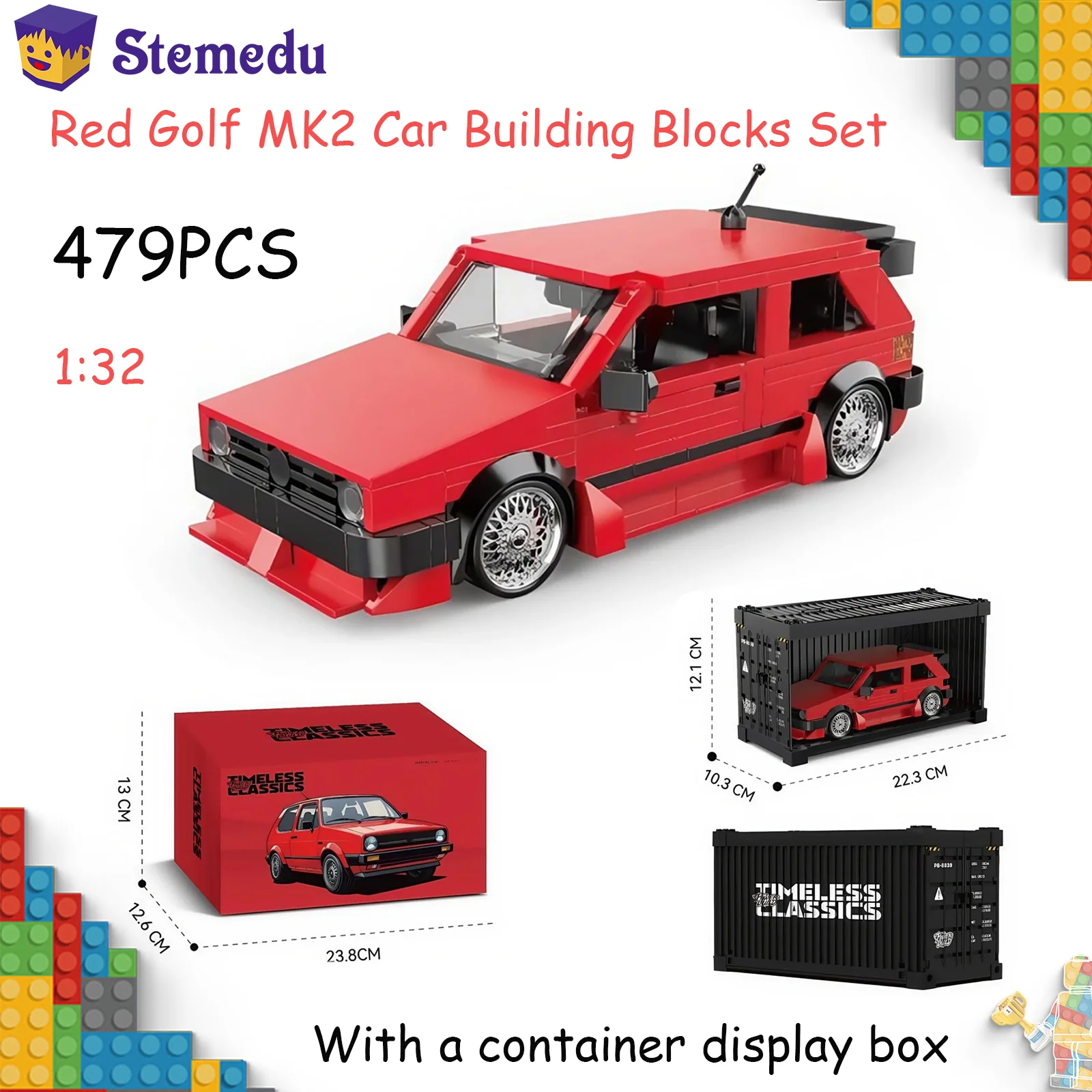 

479PCS MOC MK2 Retro Sports Car Building Blocks Vehicle Model Collection Speed Car Brig Collection Vehicle Toys Kids Aldult Gift