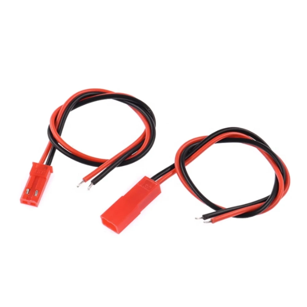 JST2.54 100mm 150mm 200mm 2 Pin Male Female Plug Connector Cable Wire for RC Toys Battery LED Lamp