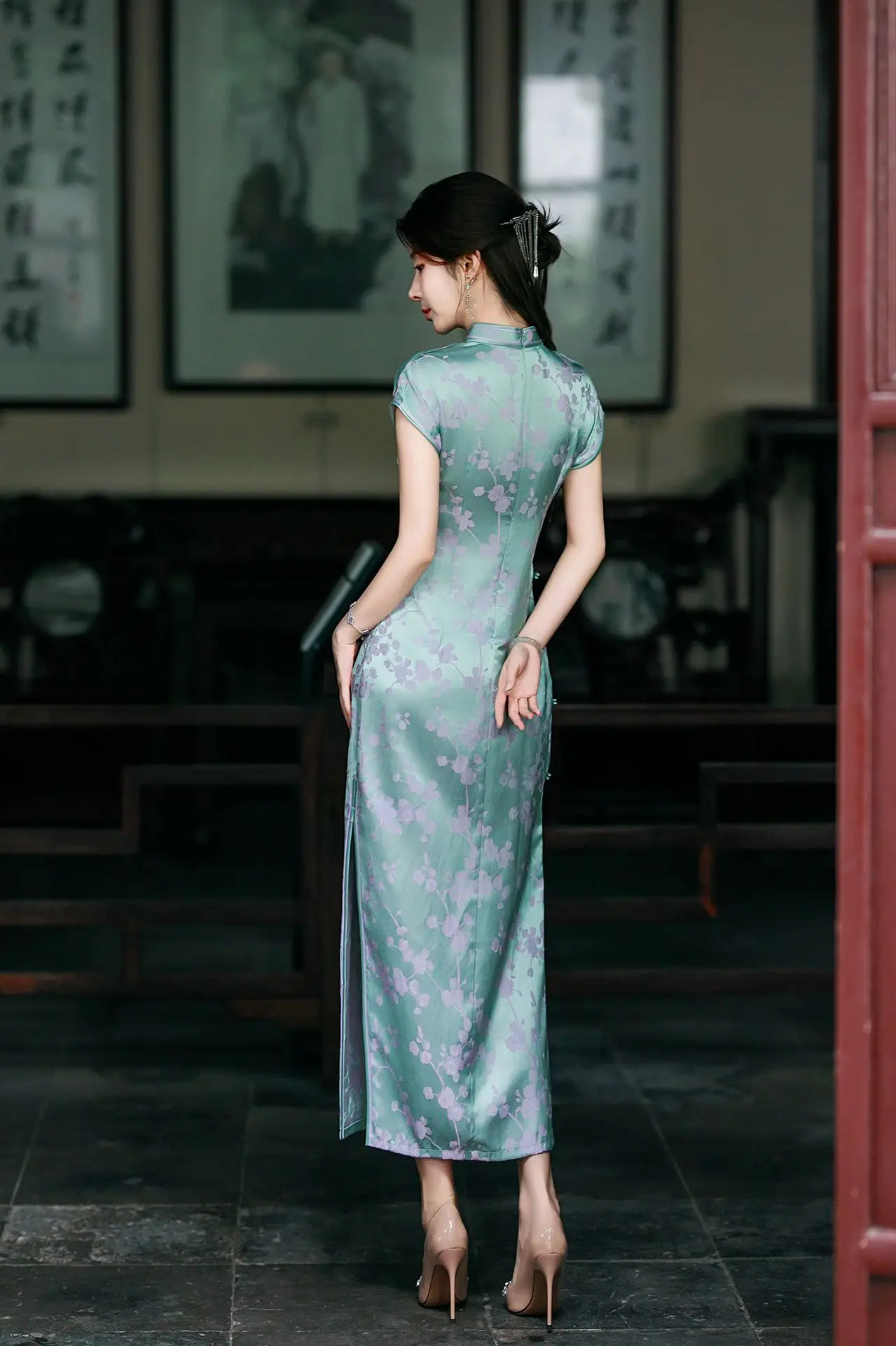 2025 Retro Women's Temperament Republic of China Style Summer Qipao Daily Wearable Long Modified Dress Qipao Dress