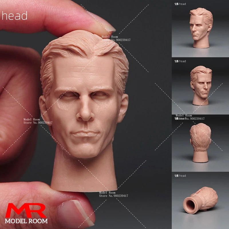 Unpainted 1/6 Hugh Jackman Joaquin Tom Holland Bruce Willis Head Sculpt Carving Model Fit 12\'\' Male Soldier Action Figure Body