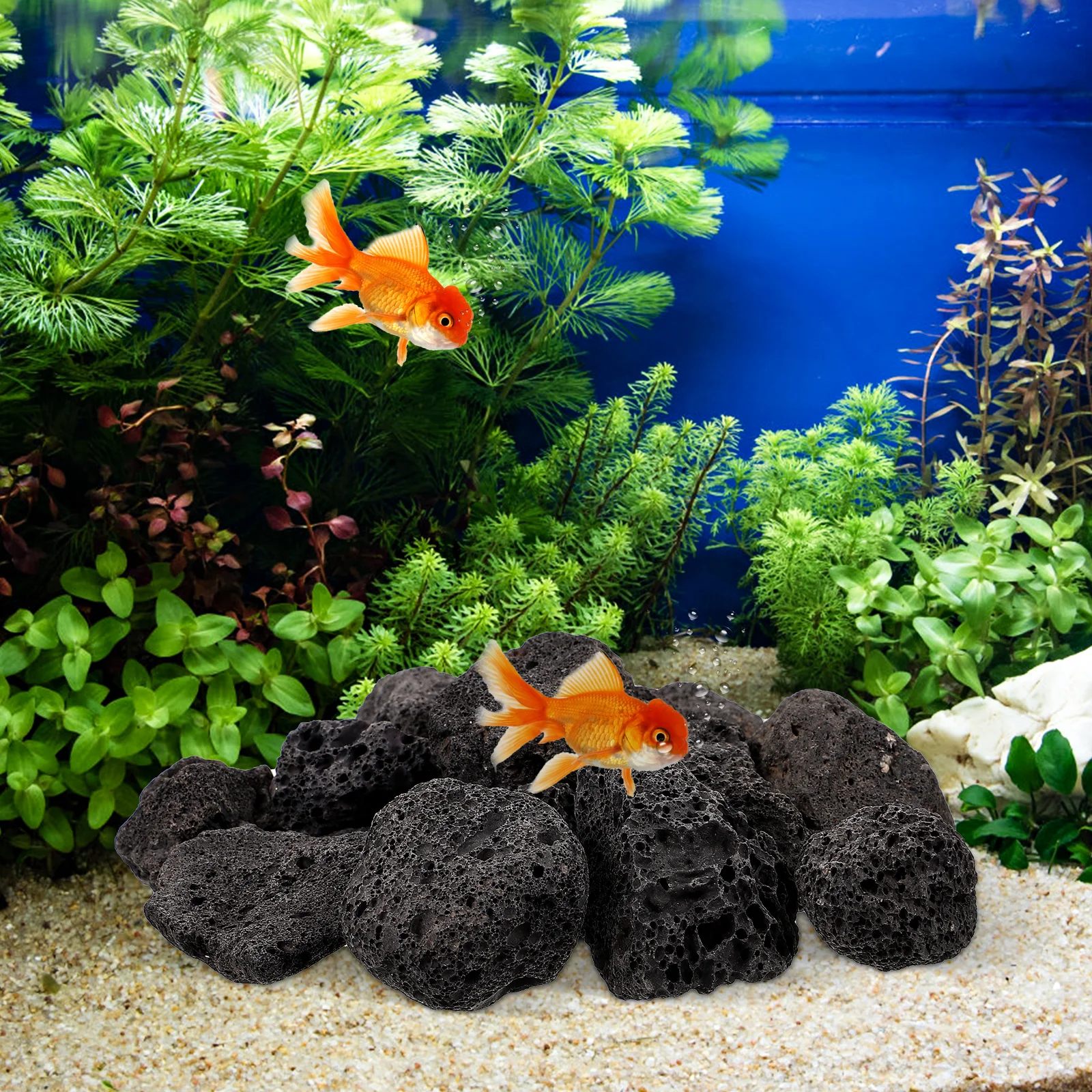 

Aquarium Volcanic Landscaping Decor Tank Lava for Fish Bowl Decorative