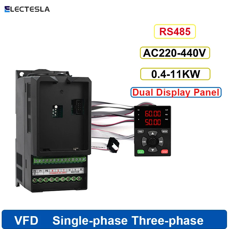 

Инвертор VFD RS485, 3 фазы, 380 В, входной выход 0,4-3 кВт, контроллер скорости двигателя, преобразователь частоты, частотно-регулируемый привод