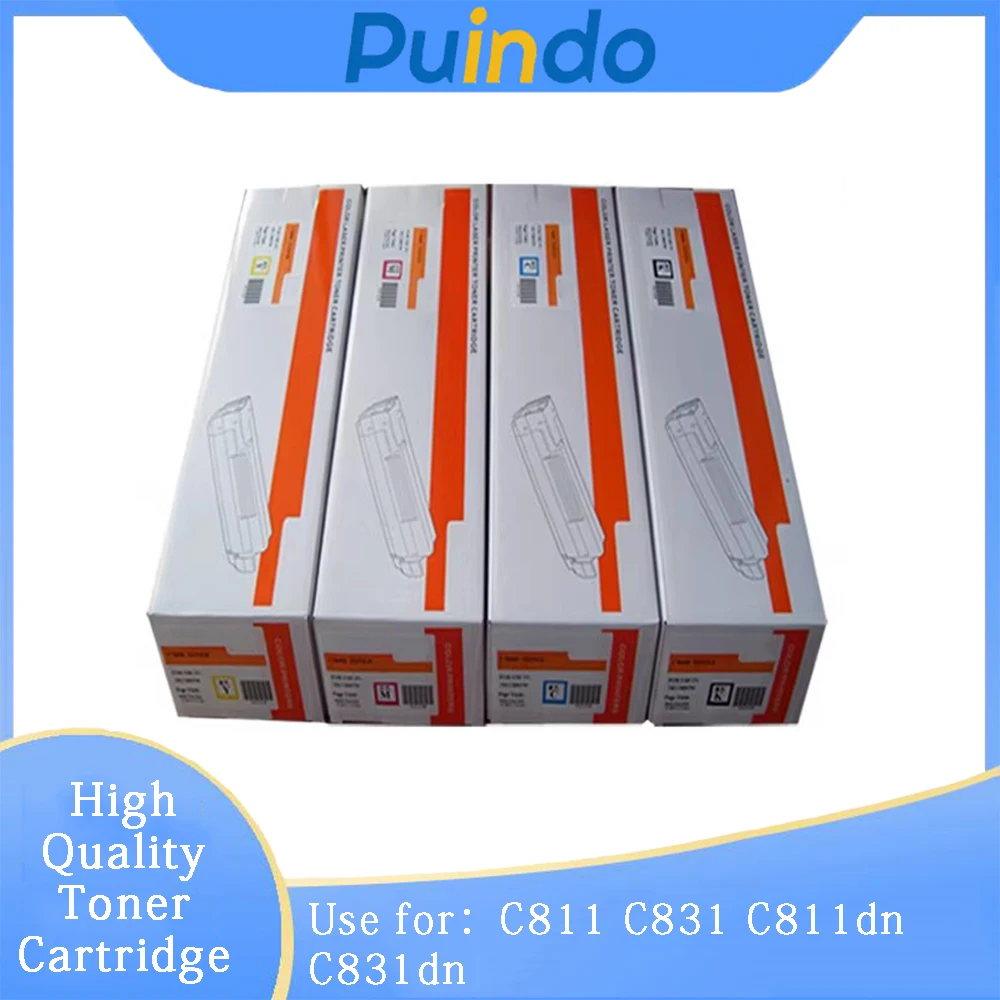 Cartucho de Toner CMYK de Alta Qualidade para OKI C811 C831 C811dn C831dn 10.000 Páginas