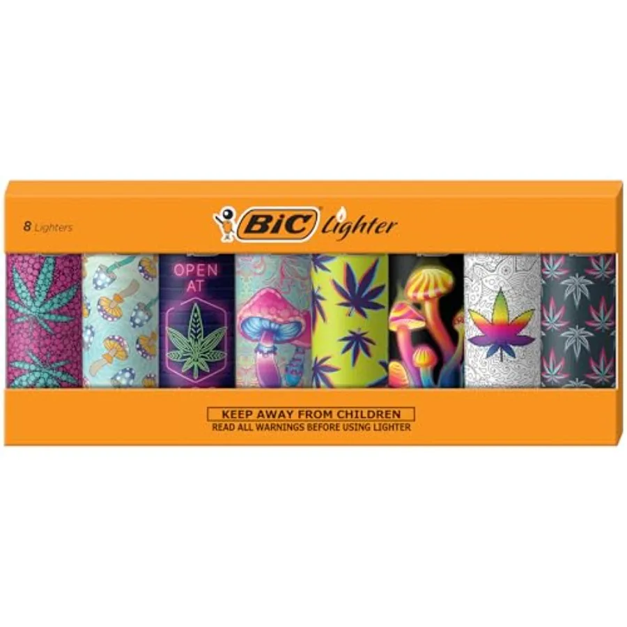 

Maxi Pocket Lighter, Special Edition Counterculture Series, 8 Count Pack of Lighters