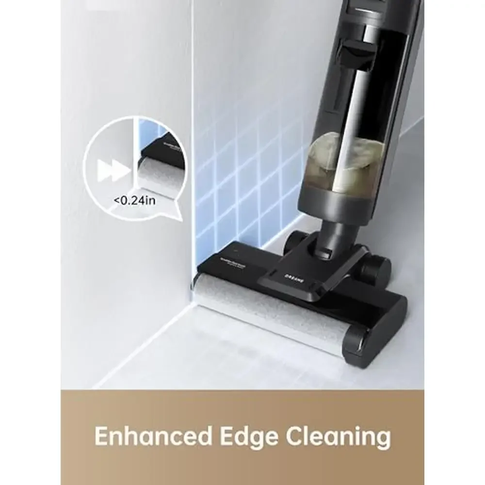 เครื่องดูดฝุ่นถูพื้นแบบเปียกแห้งไร้สาย 16kPa การดูดทรงพลัง การทําความสะอาดอัตโนมัติอัจฉริยะ การอบแห้งด้วยลมร้อน