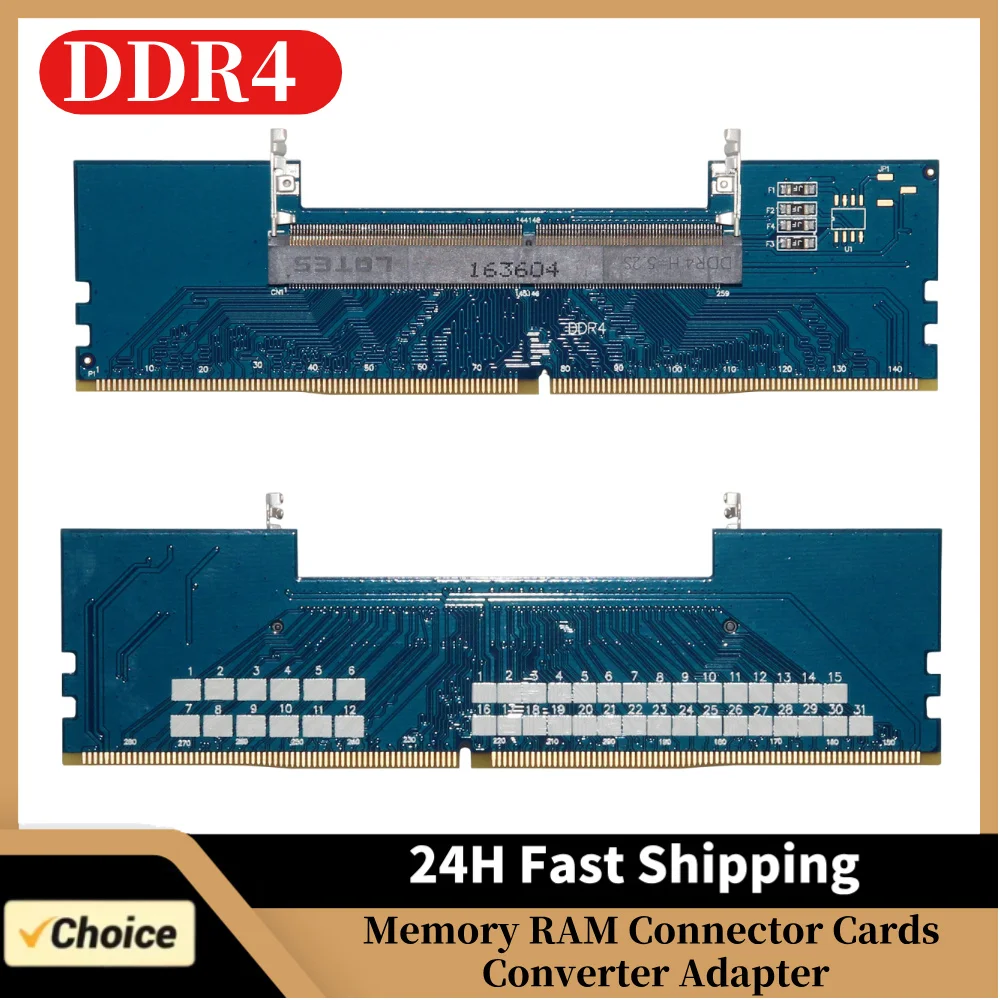 Laptop DDR4 SODIMM To Desktop DIMM Memory Cards Converter Adaptor 3200/2666/2400/2133MHZ Memory Adapter Card