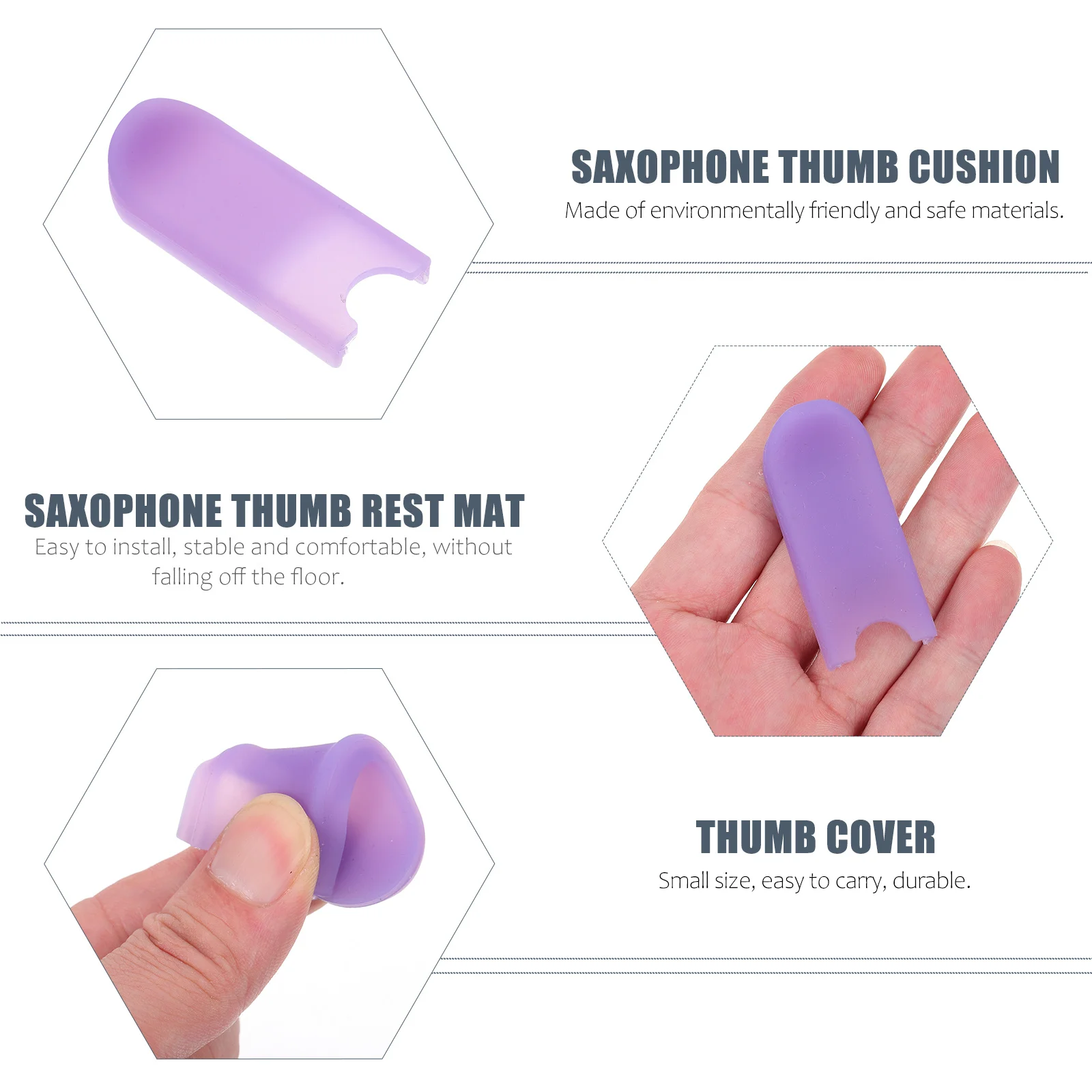 1Pcs Langlebige Silikon Saxophon Daumen Kissen Pad Ergonomisches Design Nicht-Slip Oberfläche Unterstützung Langfristige Spielen Daumen Pad