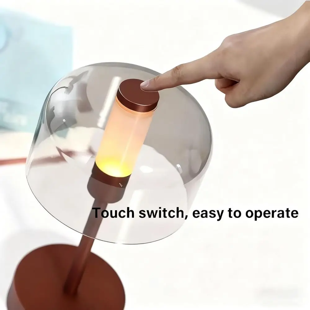 

Cordless Retro Table Lamp 3 Color Light Dimmable LED Reading Lamp Mood Lighting Touch Sensor Rechargeable Desk Light