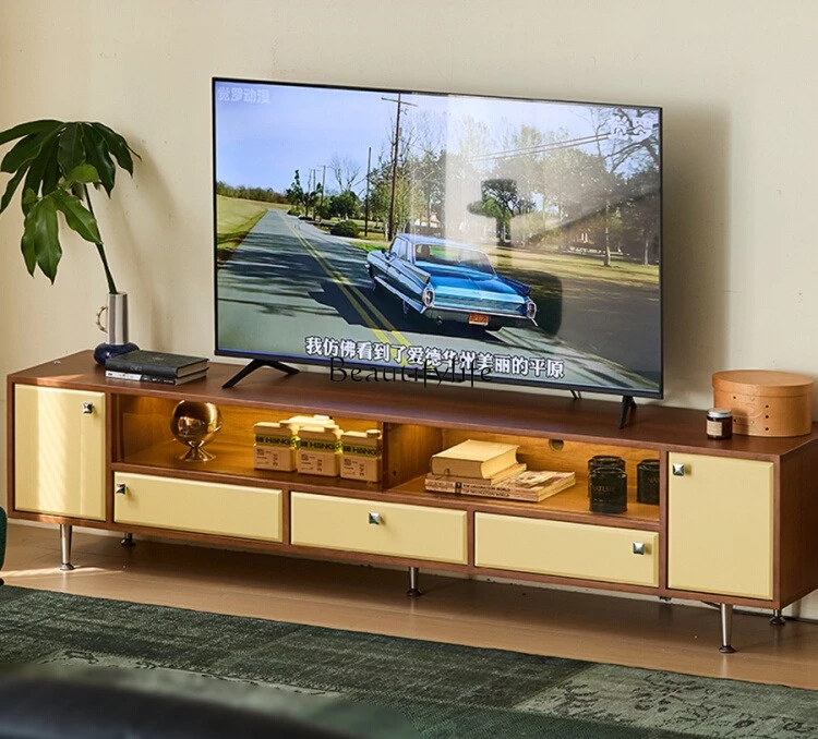 

**Средневековый шкаф для телевизора из массива дерева, шкафчик для хранения в гостиной, простой