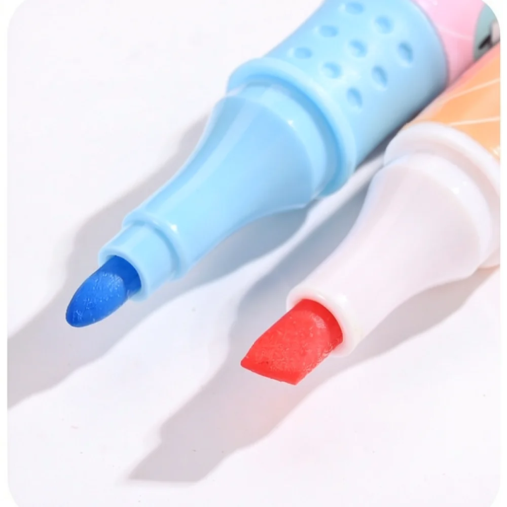 Double Head Highlighter Marker Set Aesthetic Pastel Stationery For Office School Journaling Creative Drawing Pens
