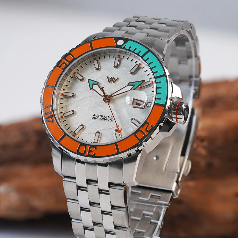 

Часы WM, автоматические механические часы NH35, антибликовое покрытие, водонепроницаемость 200, сапфировое стекло, часы Welly Merck WM206M