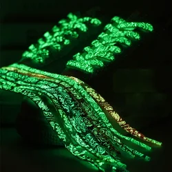 Fluorescent Glow-in-the-dark Shoelace Printing Cashew Flower Splash Ink Shoe Laces Flat Luminous Shoelaces for Sneakers for AF1