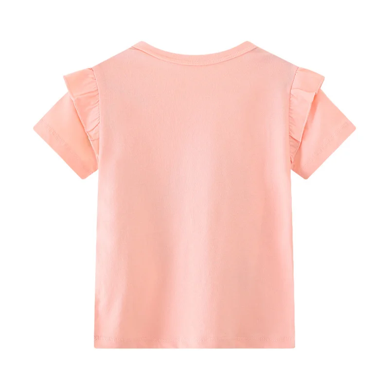 Jumping Meters 2-7T Horse Girls T Shirts Summer Children\'s Clothing Applique Short Sleeve Kids Tees Tops Baby Clothes Shirt