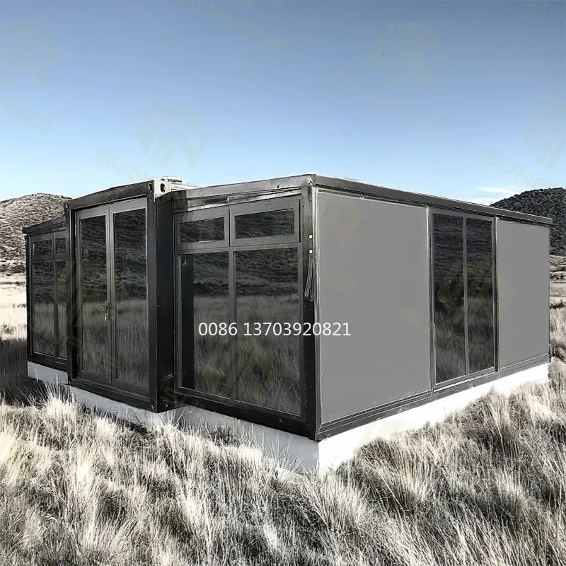 Venta caliente, casas modulares de contenedores portátiles de lujo prefabricadas totalmente amuebladas para vivir o reventa