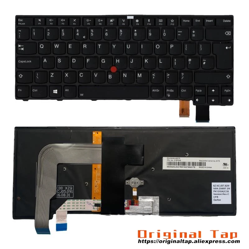

Английская клавиатура с подсветкой в Великобритании для Lenovo Thinkpad T470p 01EP456 01EP497