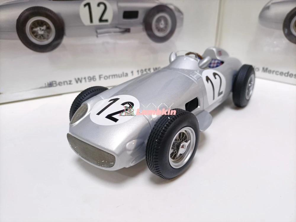 

Iscale 1:18 For Benz W196 #12F1 British GP Winner 1955 S.Moss Alloy British GP Race Car Model