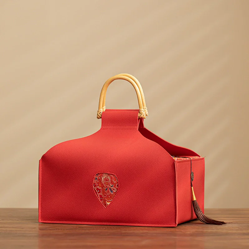 

Luxury Leather Gift Box (Empty) - Premium Business Presentation Case for Corporate Gifts, Wedding Candy, Coffee Bags & Festive S