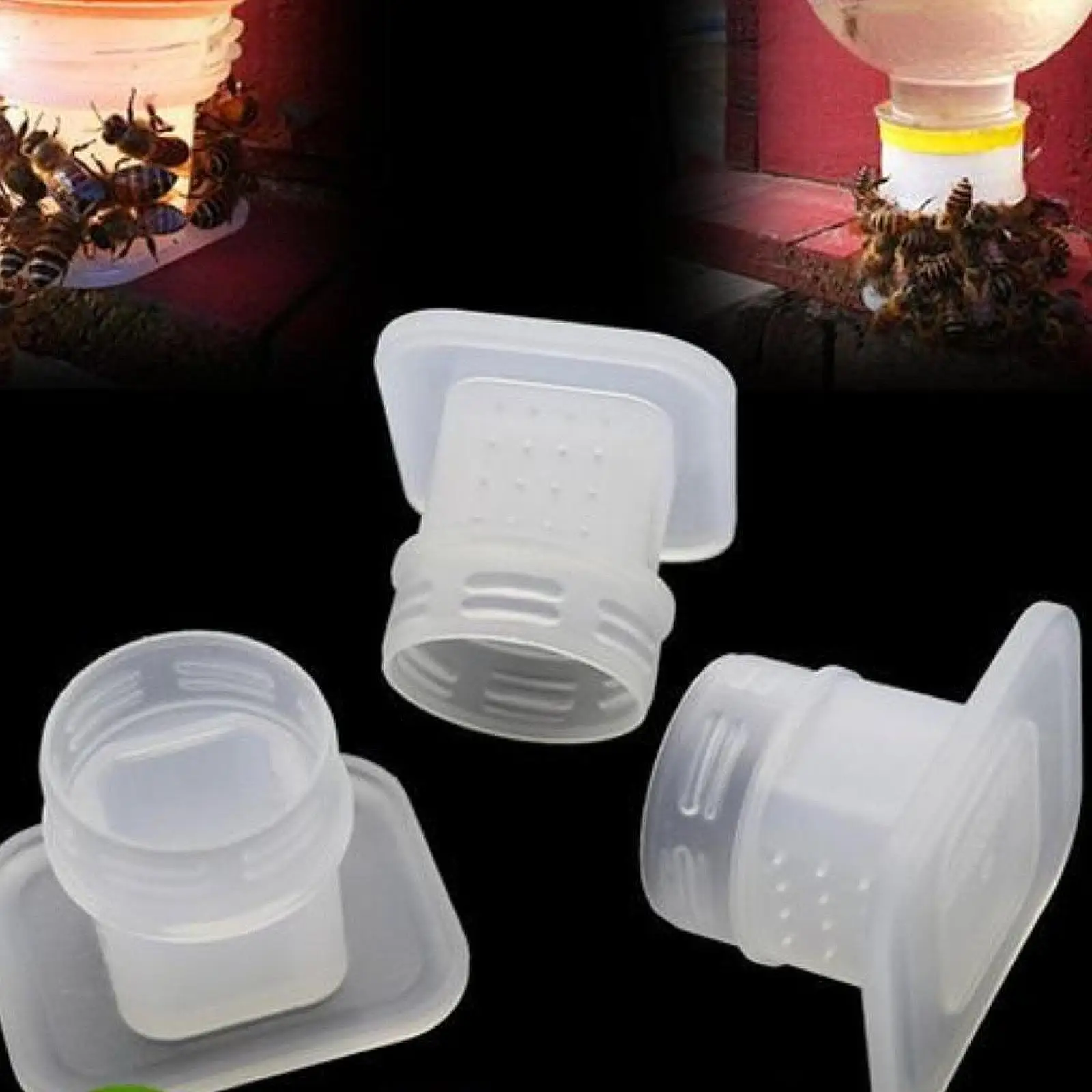 Beekeeper Bee Feeder Water Drink Feeding Bowl Plastic Beehive Feeding Frame for Smal Bee Feeder Tools Beekeeping